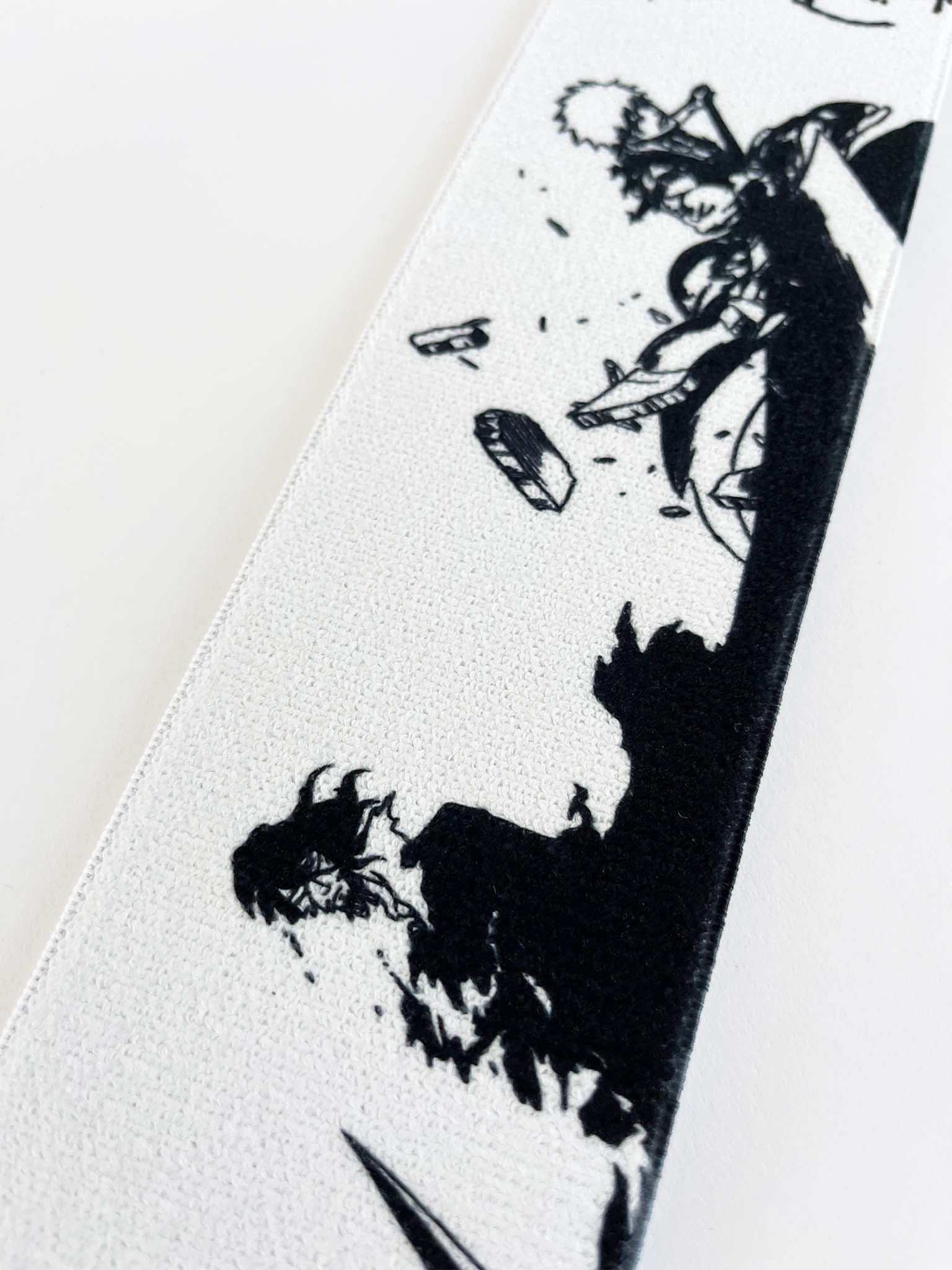 Embroidered anime wrist wraps inspired by Ichigo from Bleach. Anime lifting wraps for the gym