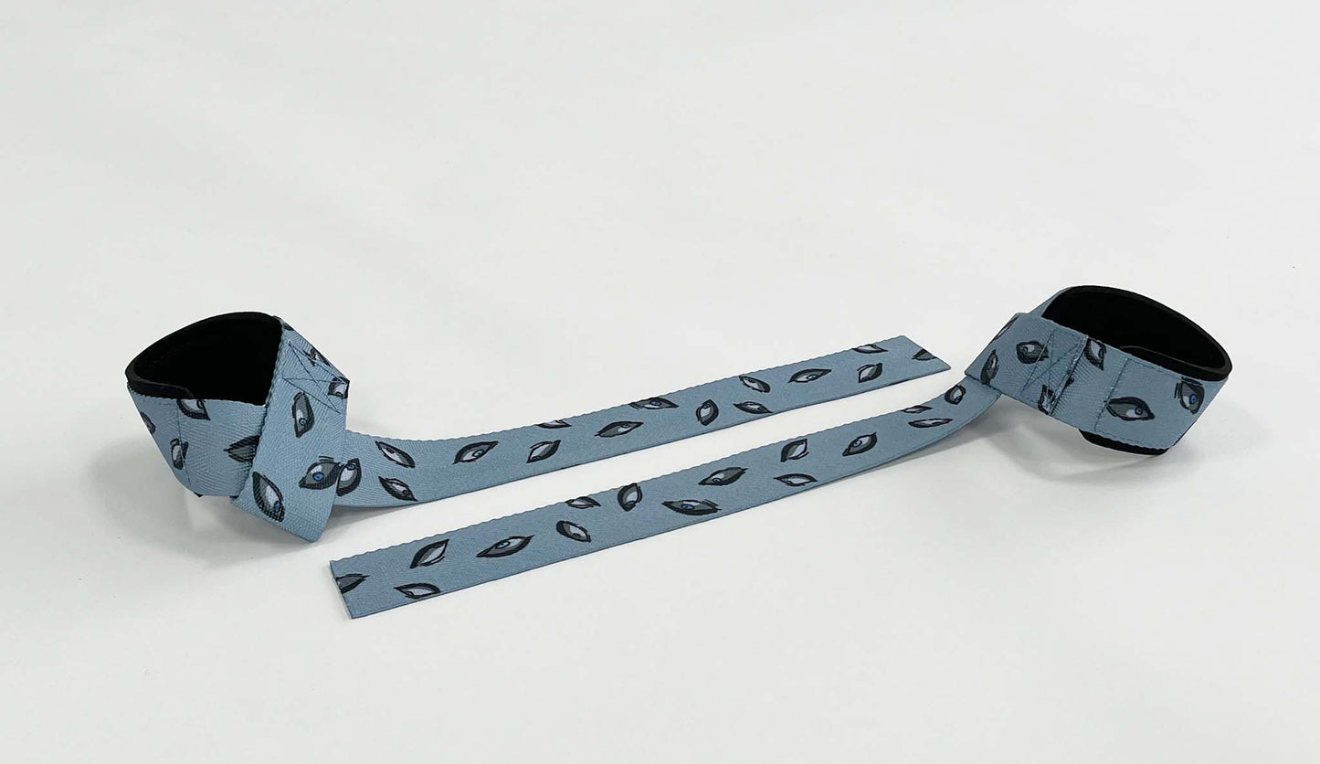 Anime lifting straps inspired by Gojo from Jujutsu Kaisen. Anime jjk lifting gear for the gym