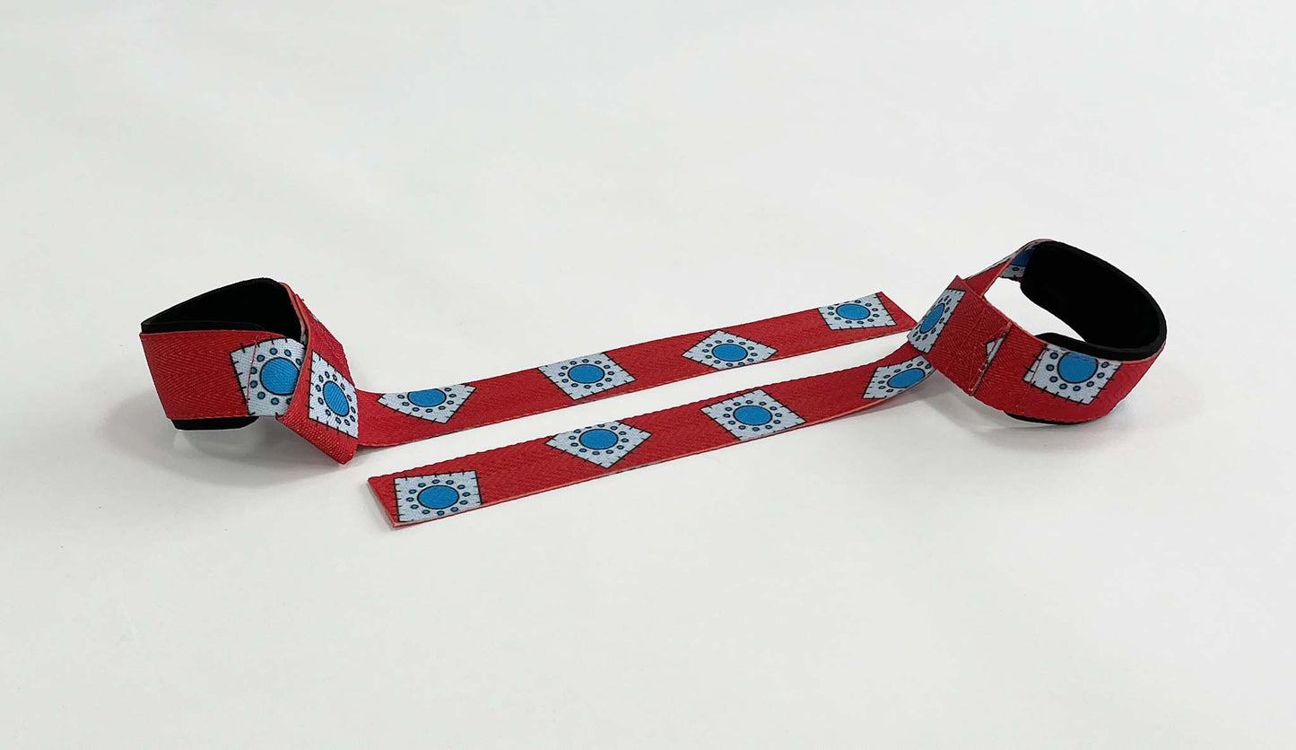 Anime lifting straps inspired by Wano arc Luffy from One Piece. Anime lifting gear for the gym