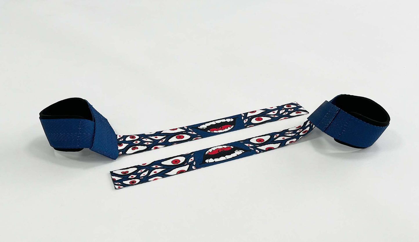 Anime lifting straps inspired by Sukuna from Jujutsu Kaisen. Anime jjk lifting gear for the gym