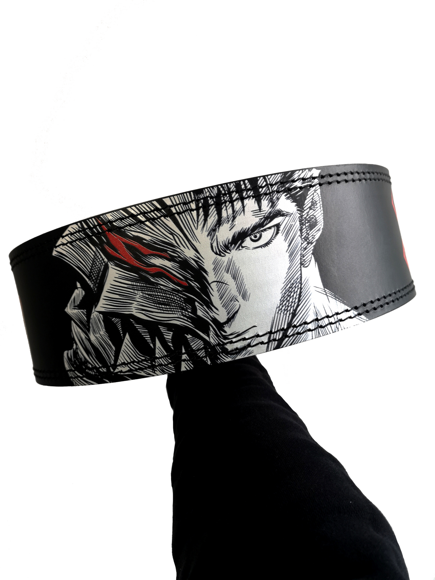 Anime lifting belt inspired by Guts from Berserk. Anime lifting gear for the gym