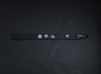 An anime powerlifting belt, 13mm thick and 4 inch wide. Featuring 4 embroidery patches inspired by Bleach. First patch is Rukia, second is Ichigo, third is featuring Aizen and the fourth is a Yunak's Lifting Club patch. The photo is top down view of the belt.