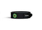 An anime powerlifting belt, 13mm thick and 4 inch wide. Featuring 4 embroidery patches inspired by HunterxHunter. Fourth patch is a Yunak's Lifting Club patch. The photo is side view of the belt.