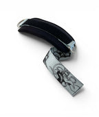 A pair of cable cuffs inspired by Rukia from Bleach. Top-down view