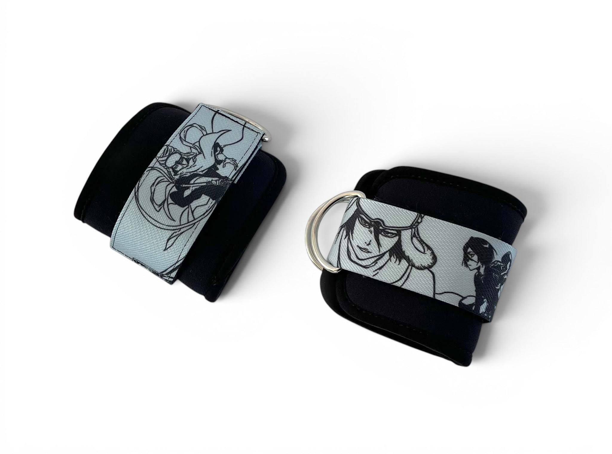 A pair of cable cuffs inspired by Rukia from Bleach