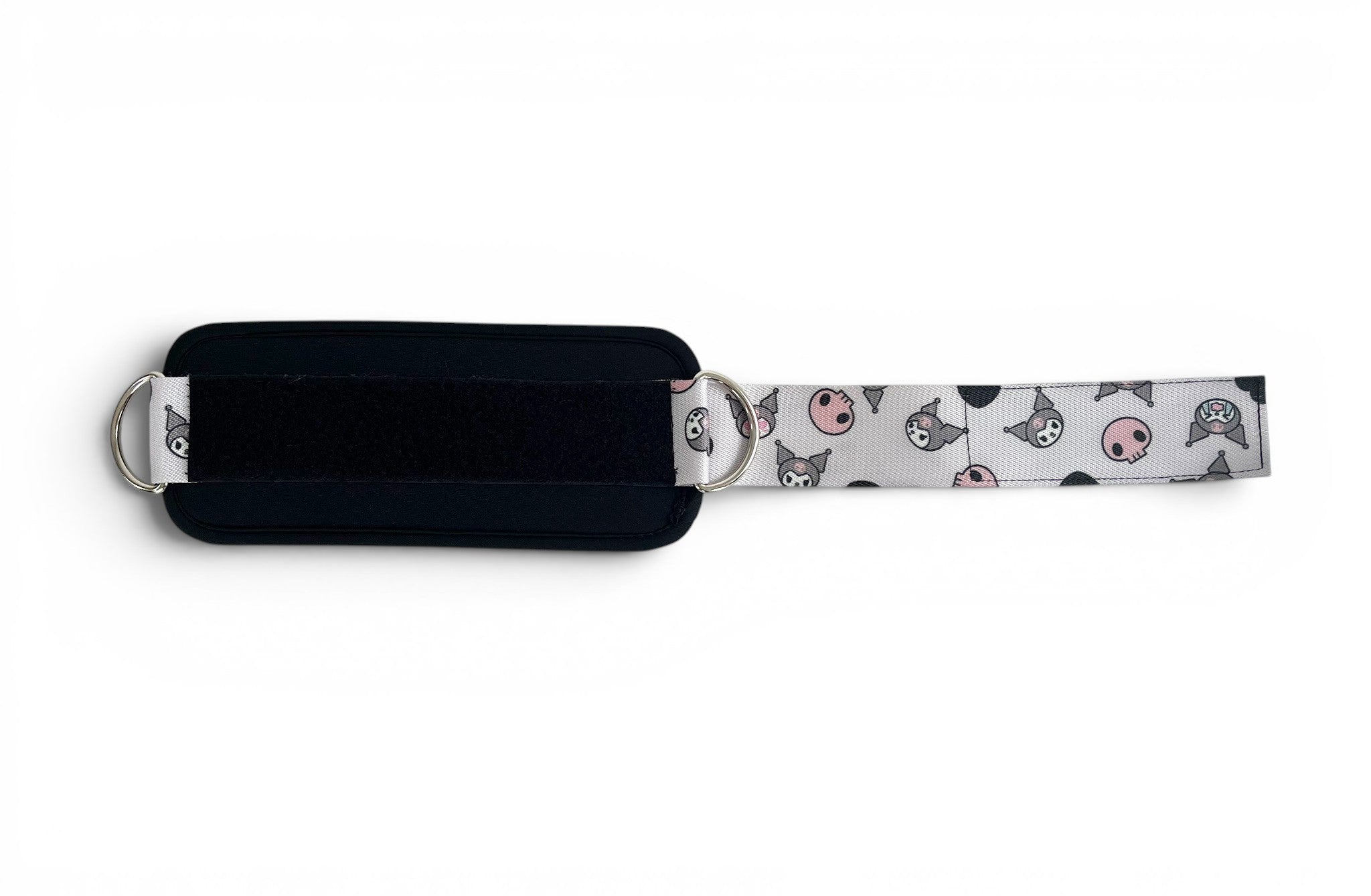 A pair of cable cuffs inspired by Kuromi from Hello Kitty Sanrio