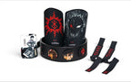 Lifting gear box that includes a pair of Eclipse Knee Sleeves, Eclipse Lifting Belt, Eclipse Wrist Wraps and Eclipse Lifting Straps