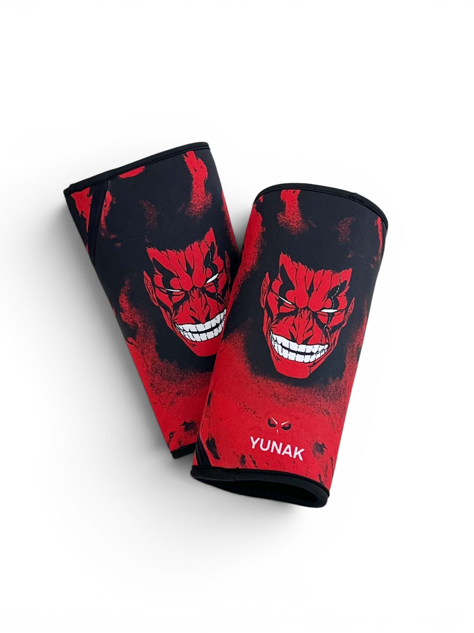 7mm thick knee sleeves inspired by Kenpachi from Bleach. Anime knee sleeves for the gym with Zaraki anime design for weightlifting