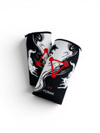7mm thick knee sleeves inspired by Megumi from Jujutsu Kaisen. Anime knee sleeves for the gym with jjk shikigami anime design for weightlifting