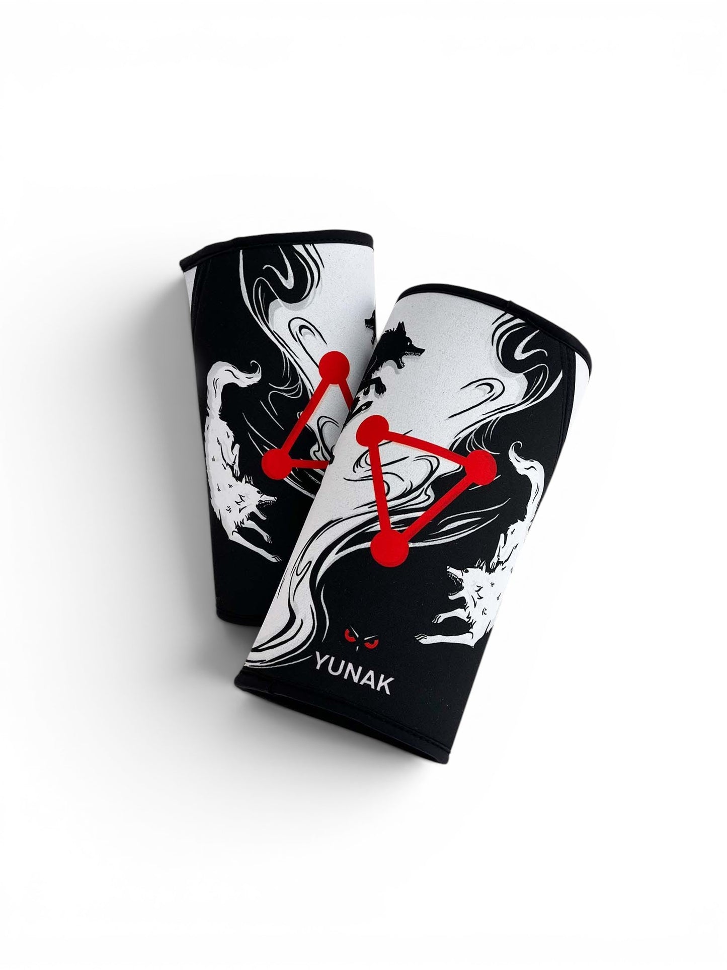7mm thick knee sleeves inspired by Megumi from Jujutsu Kaisen. Anime knee sleeves for the gym with jjk shikigami anime design for weightlifting