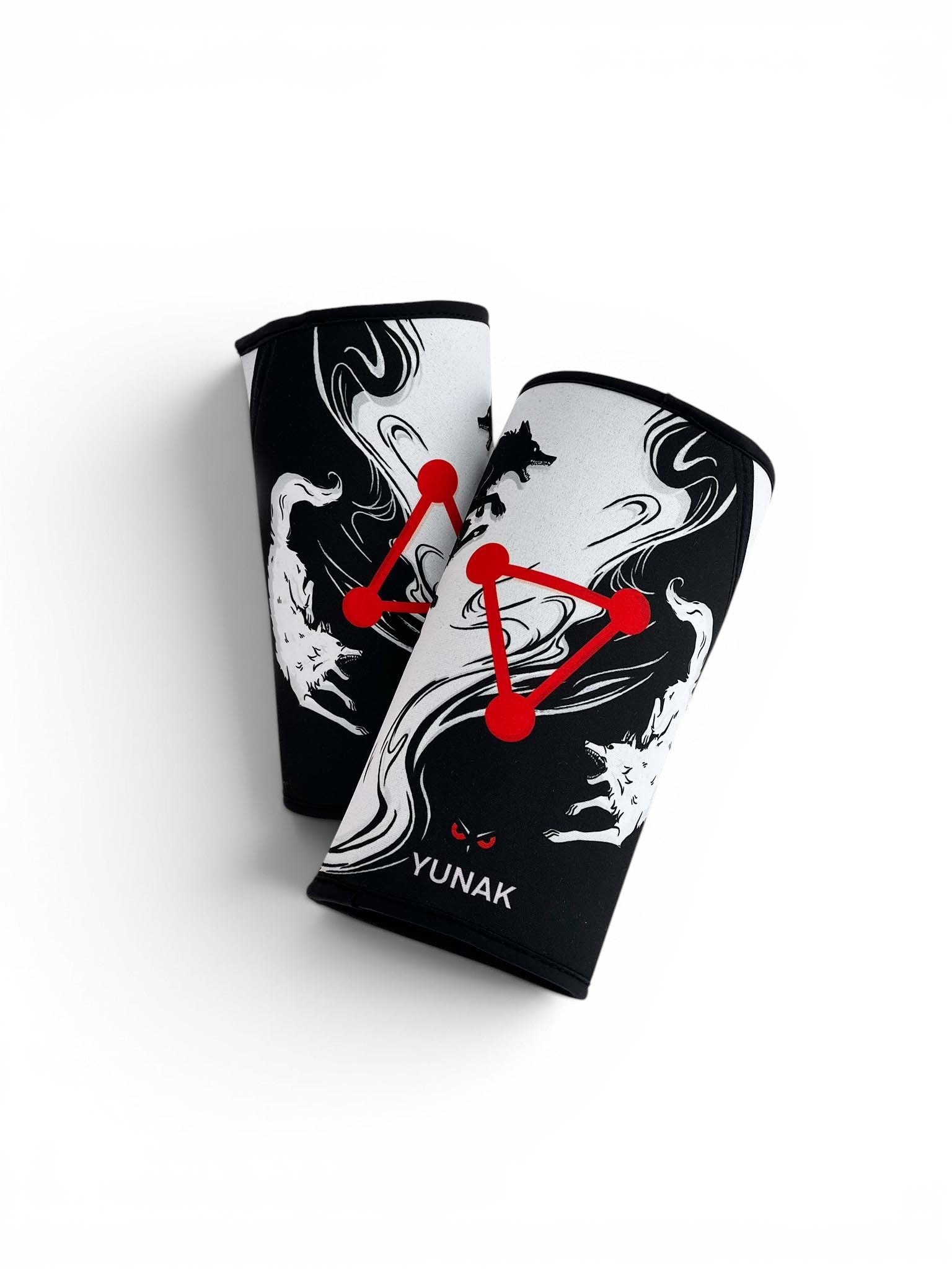 7mm thick knee sleeves inspired by Megumi from Jujutsu Kaisen. Anime knee sleeves for the gym with jjk shikigami anime design for weightlifting