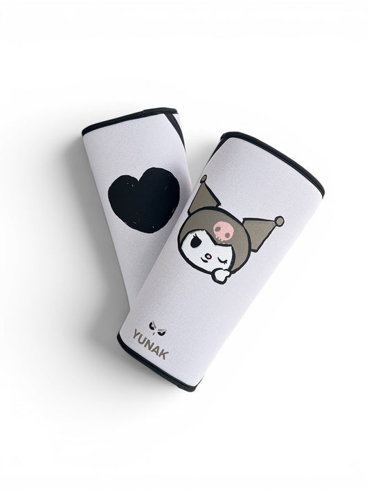 7mm thick knee sleeves inspired by Kuromi from Sanrio. Anime knee sleeves for the gym with Hello Kitty anime design for weightlifting