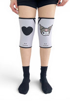 7mm thick knee sleeves inspired by Kuromi from Sanrio. Anime knee sleeves for the gym with Hello Kitty anime design for weightlifting