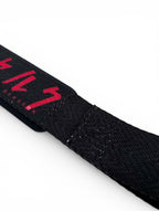 Anime lifting straps inspired by Guts from Berserk. Anime lifting gear for the gym. Details shot