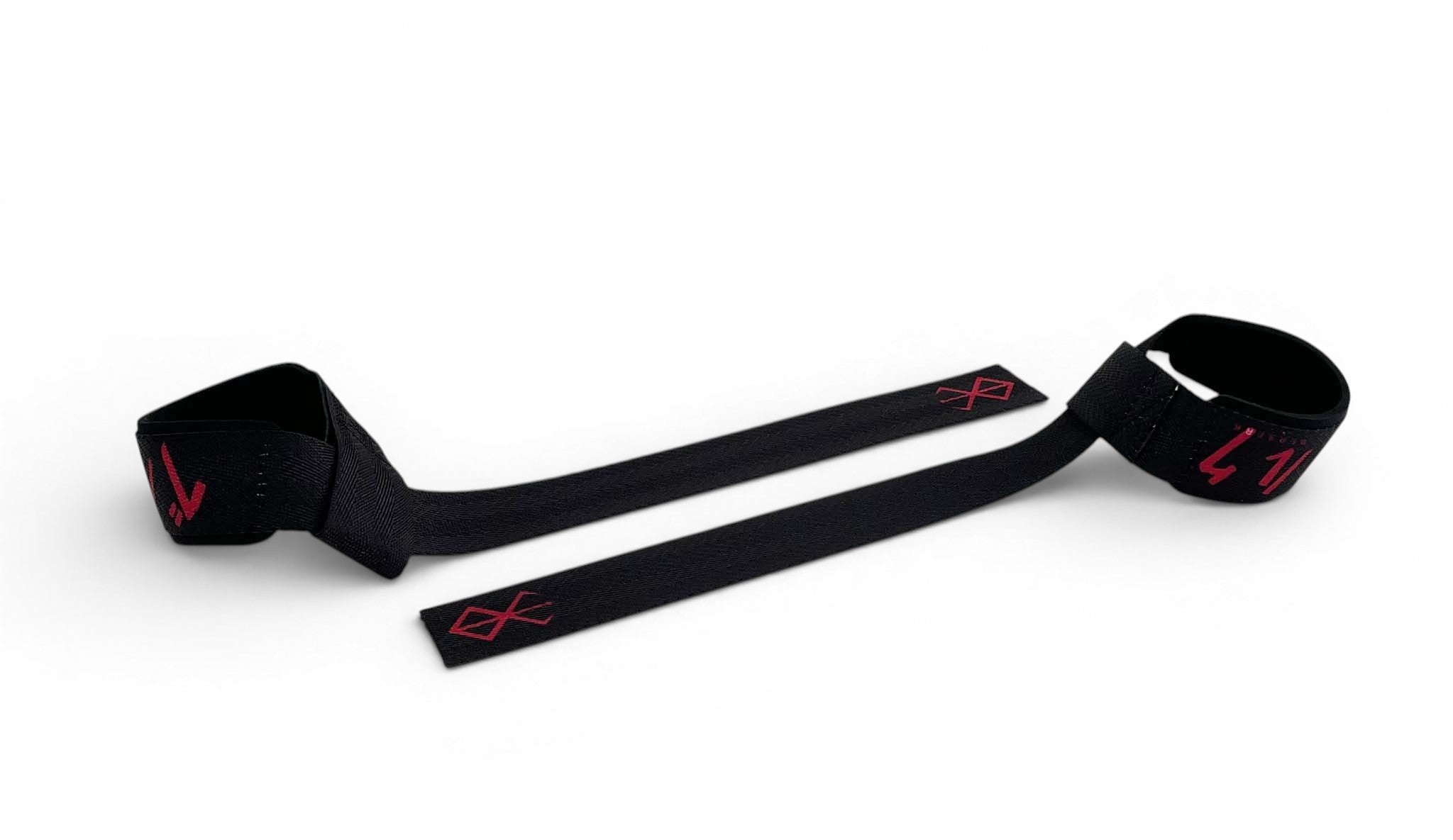 Anime lifting straps inspired by Guts from Berserk. Anime lifting gear for the gym