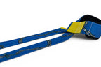 Anime lifting straps inspired by Kurapika from HunterxHunter. Anime lifting gear for the gym. Details shot