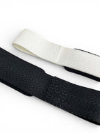 Anime lifting straps inspired by Megumi from Jujutsu Kaisen. Anime lifting gear for the gym. Details shot