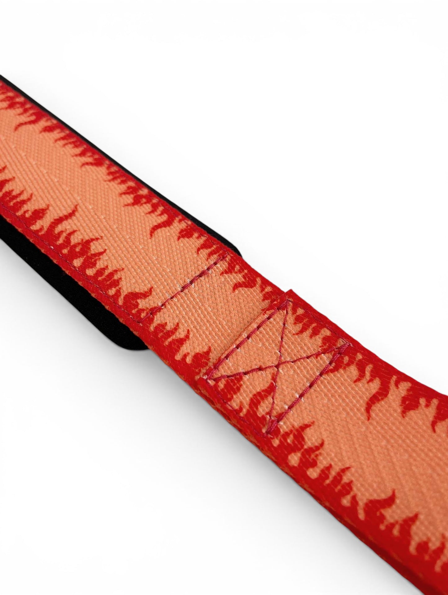 Anime lifting straps inspired by Ace from One Piece. Anime lifting gear for the gym. Details shot