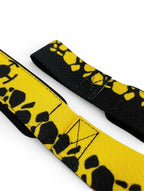 Anime lifting straps inspired by Trafalgar Law from One Piece. Anime lifting gear for the gym. Details shot