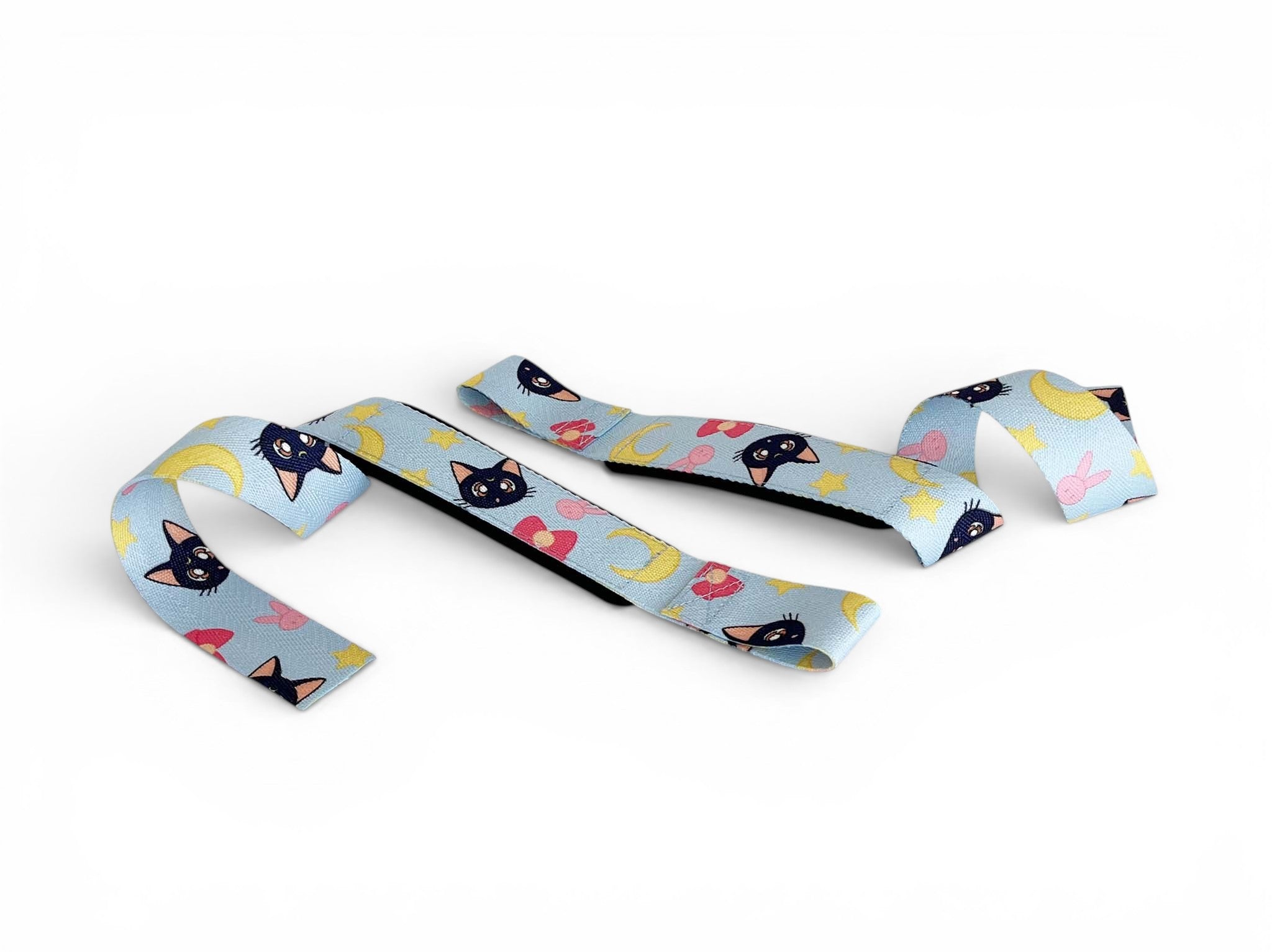Anime lifting straps inspired by Usagi from Sailor Moon. Anime lifting gear for the gym