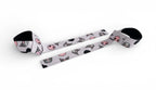 Anime lifting straps inspired by Kuromi from Sanrio. Anime lifting gear for the gym