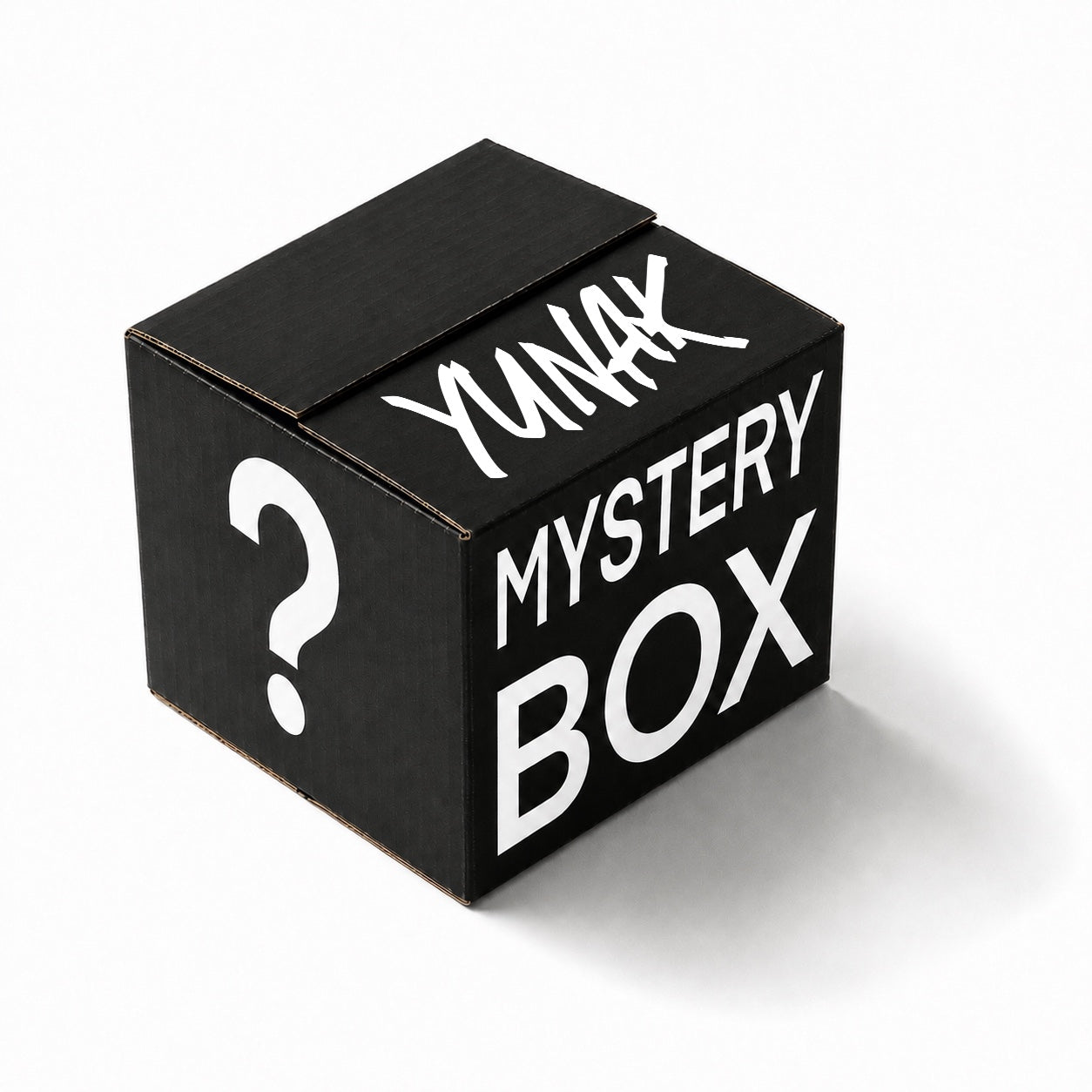 A characterised render of a mystery bundle box