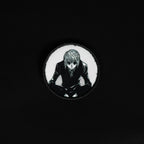 A top down view of the Kurapika embroidery patch.