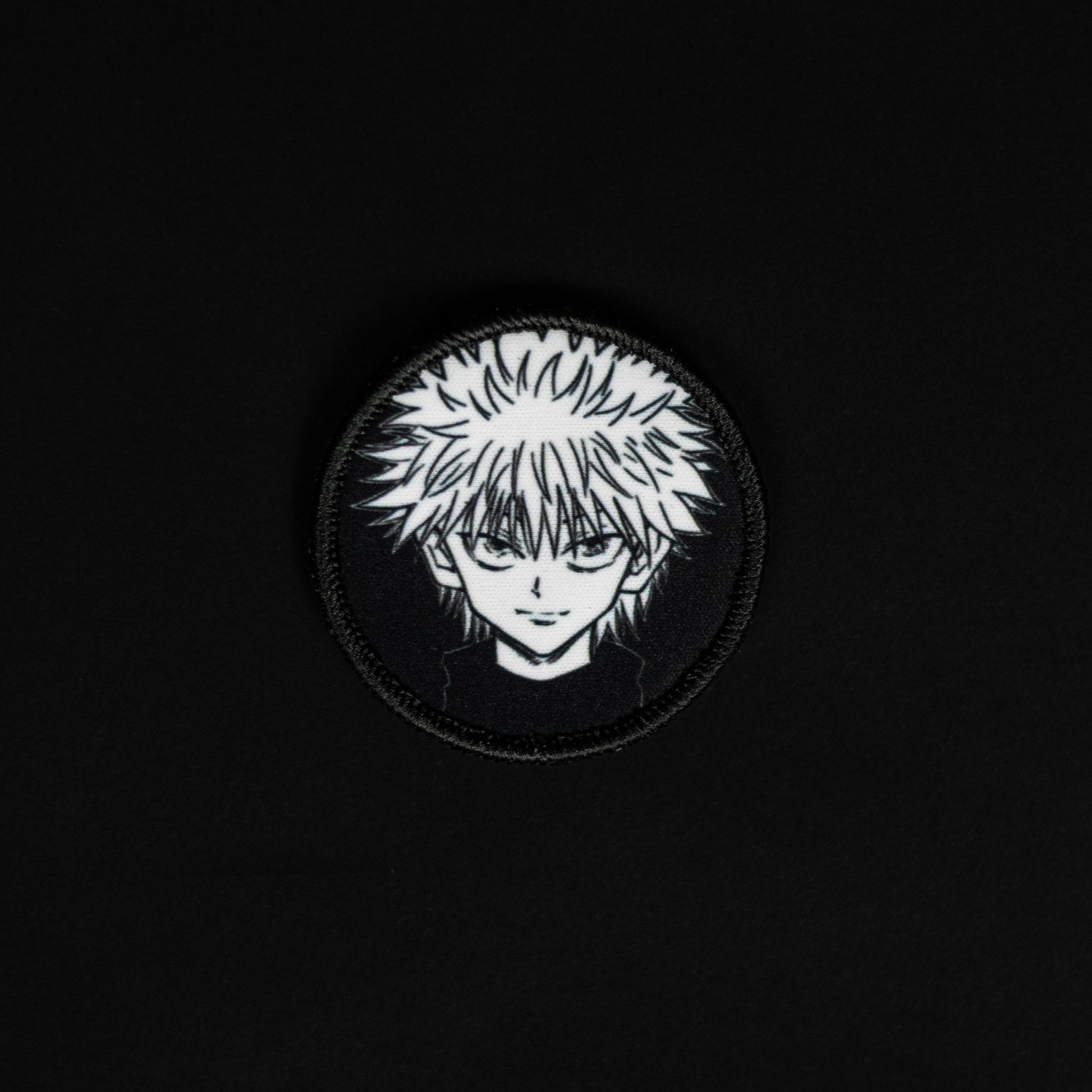 A top down view of the Killua embroidery patch.