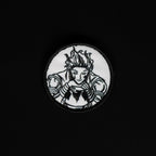 A top down view of the Hisoka embroidery patch.
