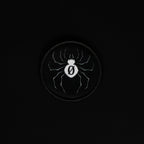 A top down view of the Spider embroidery patch.