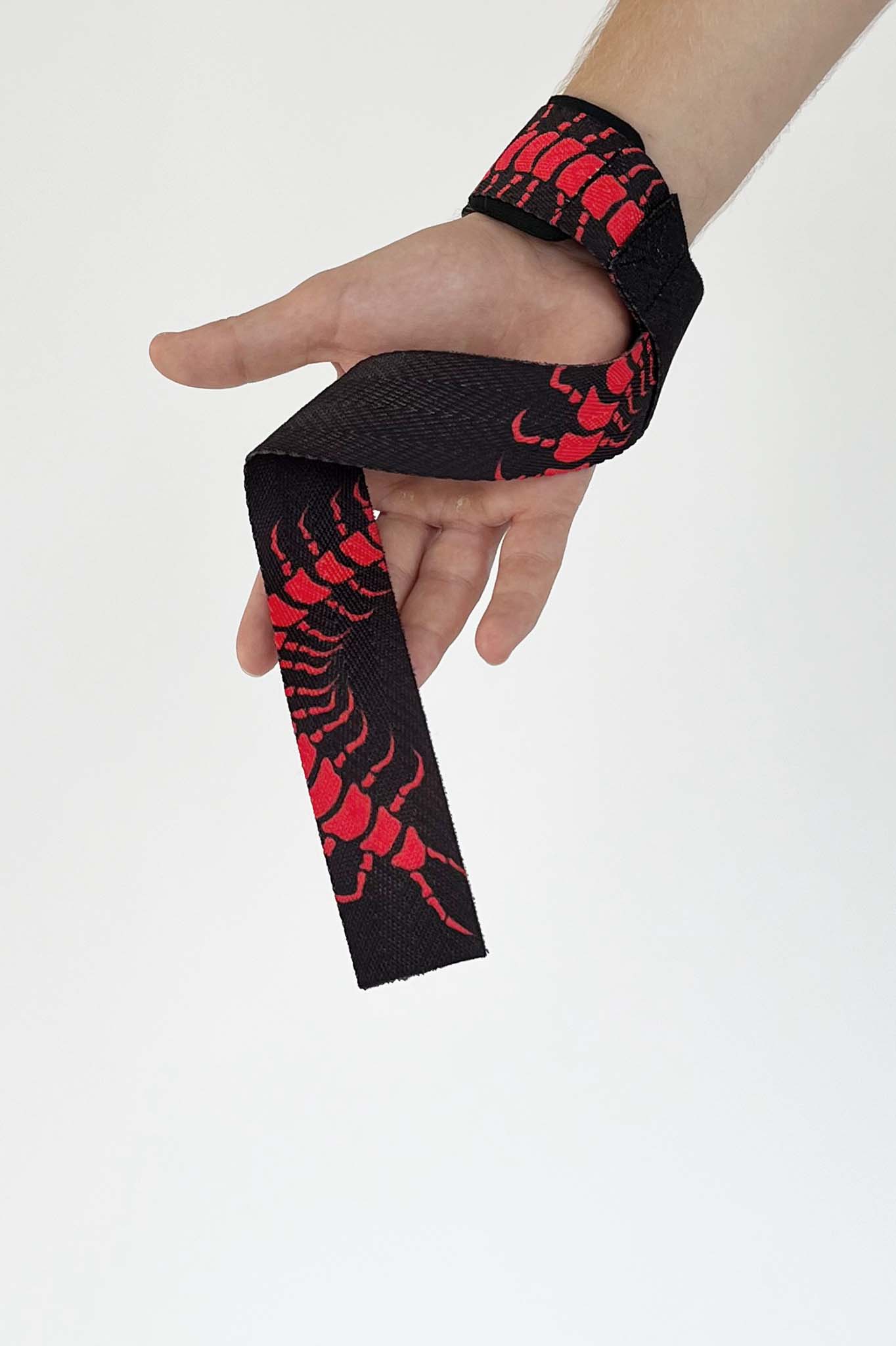 Anime lifting straps inspired by Kaneki from Tokyo Ghoul. Anime lifting gear for the gym