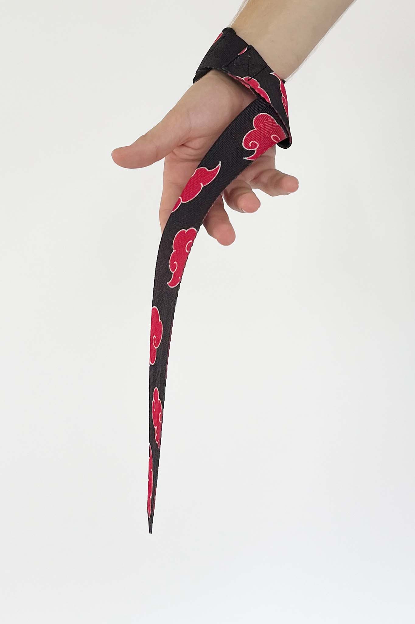 Anime lifting straps inspired by Akatsuki from Naruto. Anime Naruto lifting gear for the gym