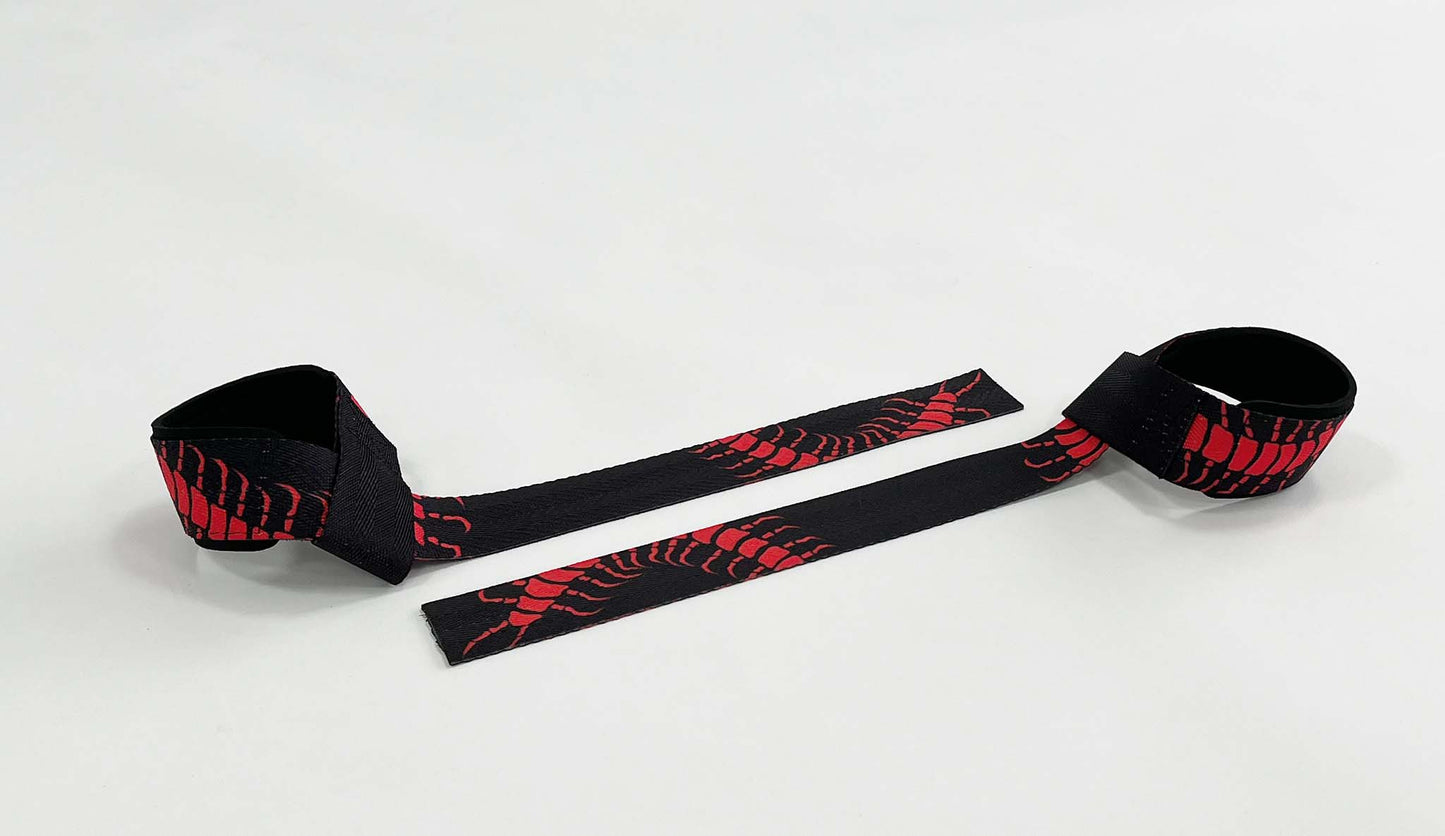 Anime lifting straps inspired by Kaneki from Tokyo Ghoul. Anime lifting gear for the gym