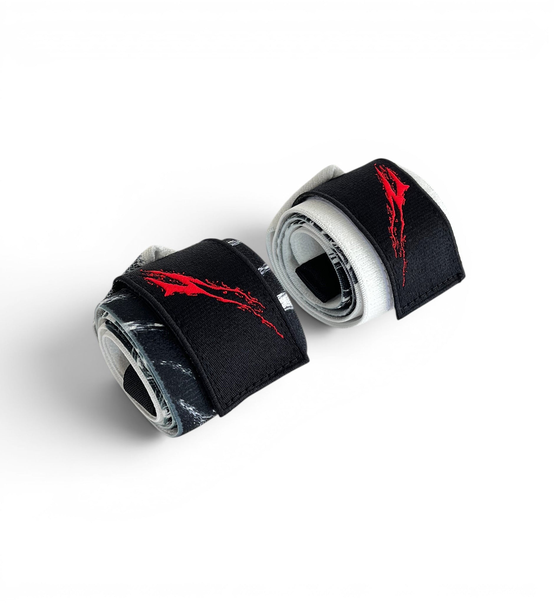 Embroidered anime wrist wraps inspired by Guts and Casca from Berserk. Anime lifting wraps for the gym