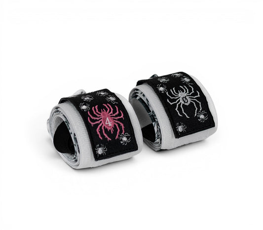 Embroidered anime wrist wraps inspired by Hisoka and the phantom troupe from HunterxHunter. Anime lifting wraps for the gym