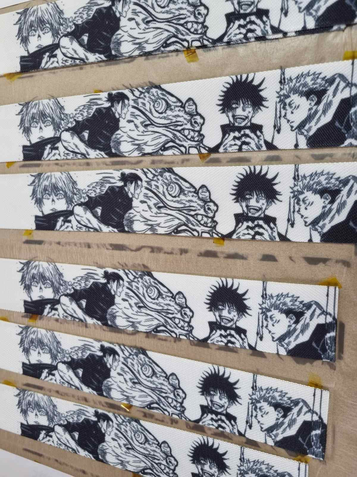 A pair of cable cuffs inspired by Gojo, Geto, Megumi and Yuji from Jujutsu Kaisen