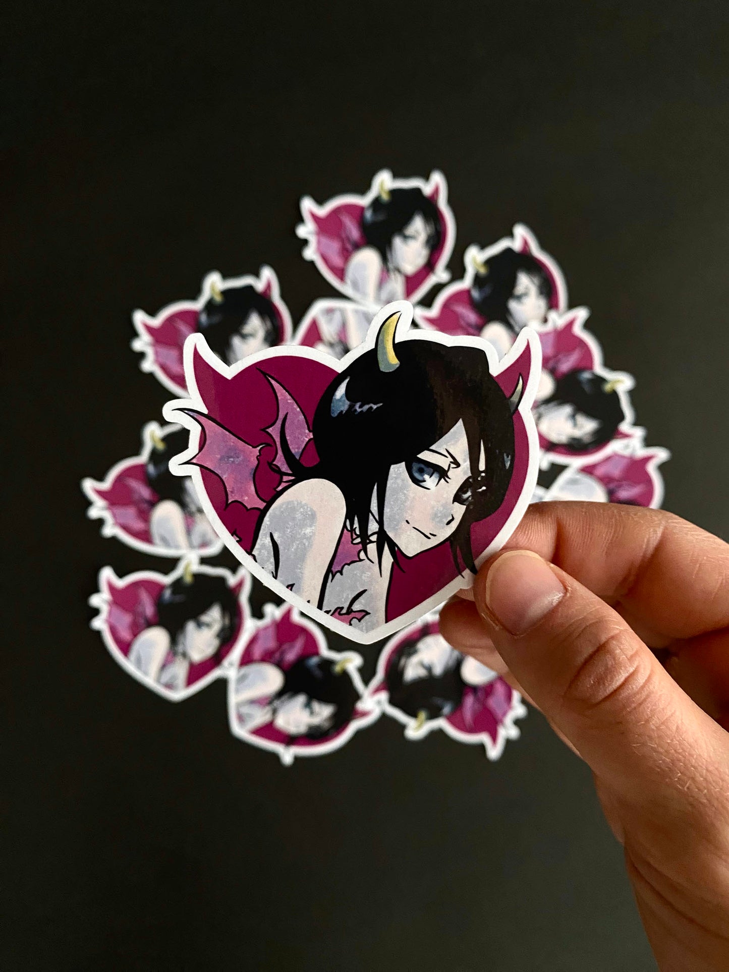 Close up of a sticker inspired by Rukia