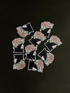 A bundle of vinyl glossy stickers inspired by Dandadan. Featuring Turbo Granny, Seiko Ayase and Okarun. Bundle contains 5 stickers