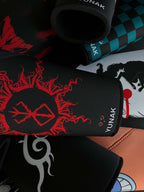 A mystery bundle containing one random pair of knee sleeves with anime inspired design. Picture shows a number of the anime knee sleeves that can be inside the package